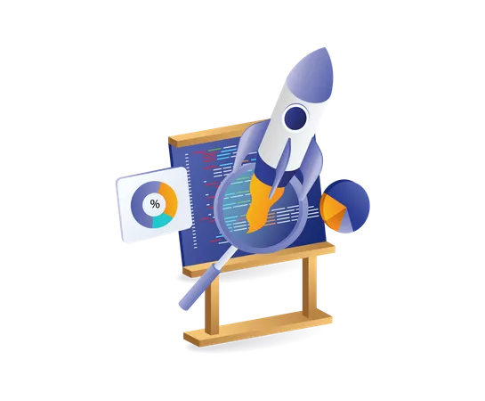 Launch Rockets  Illustration