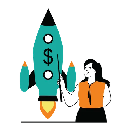 Launching financial startup  Illustration