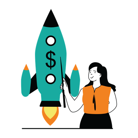 Launching financial startup  Illustration