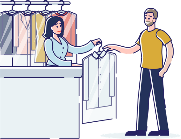 Laundry And Dry Cleaning  Illustration