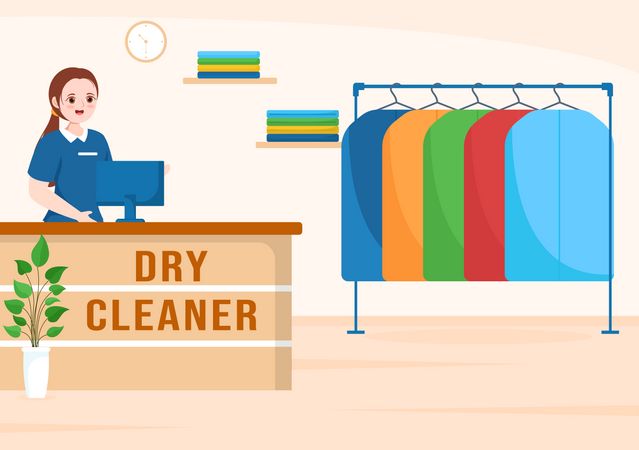 Laundry And Dry Cleaning Illustration