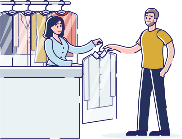 Laundry And Dry Cleaning  Illustration