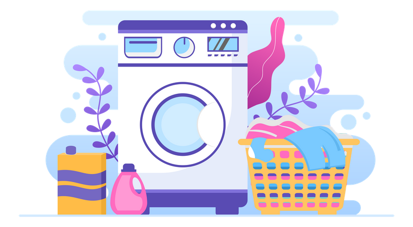 Laundry machine  일러스트레이션