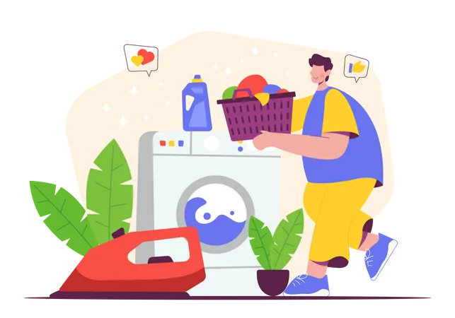 Laundry Service  Illustration