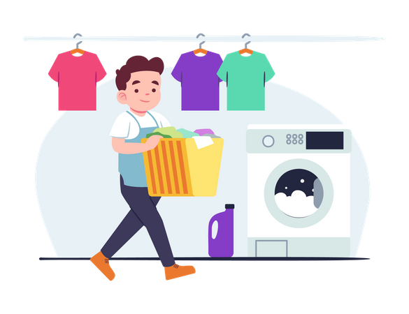 Laundry Service Illustration