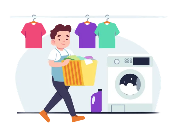 Laundry Service Illustration