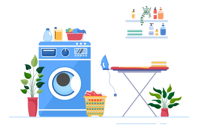 Laundry service  Illustration