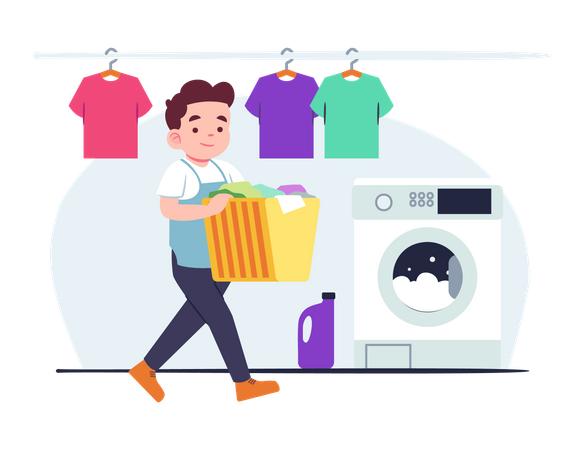 Laundry Service  Illustration