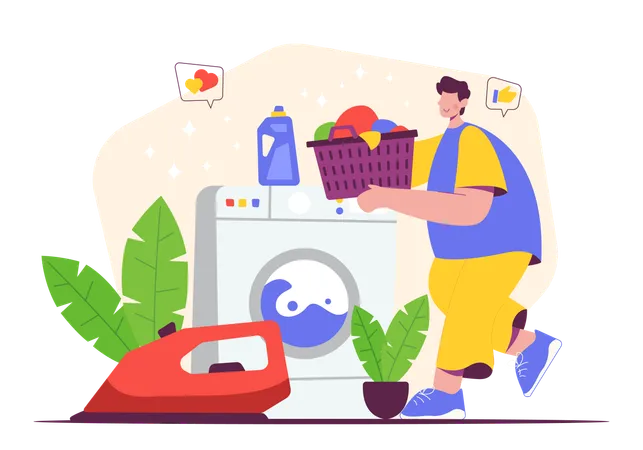 Laundry Service  Illustration