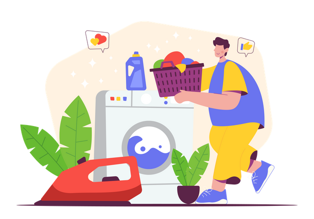 Laundry Service  Illustration