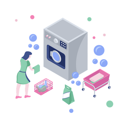 Laundry service  일러스트레이션