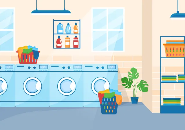 Laundry Store Illustration