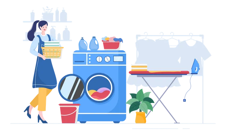 Laundry wash  Illustration