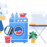 illustrations for laundry wash