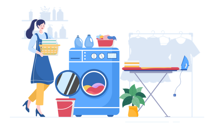 Laundry wash  일러스트레이션