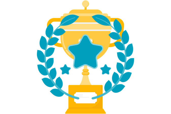 Laurel wreath emblem  Illustration