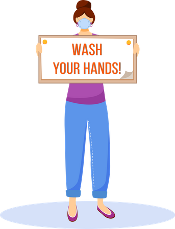 Lave as mãos  Ilustração