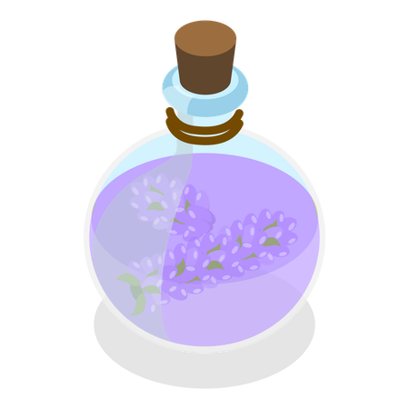 Lavender potion bottle  イラスト