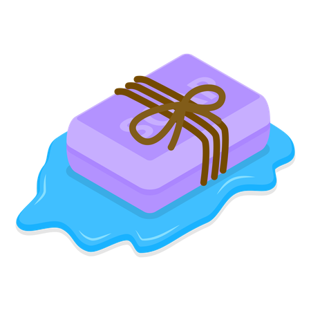 Lavender soap bar  Illustration