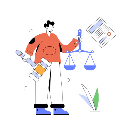 Modern Flat Illustration Of Law Illustration