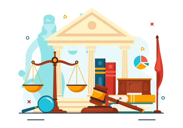 Law Firm Services and law office  Illustration
