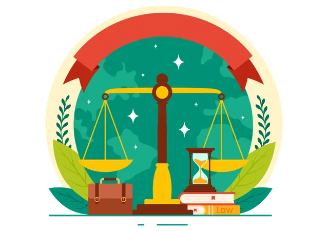 World Day Of Social Justice Vector Illustration With Scales Or Hammer For A Just Relationship And Injustice Protection In Flat Cartoon Background Illustration