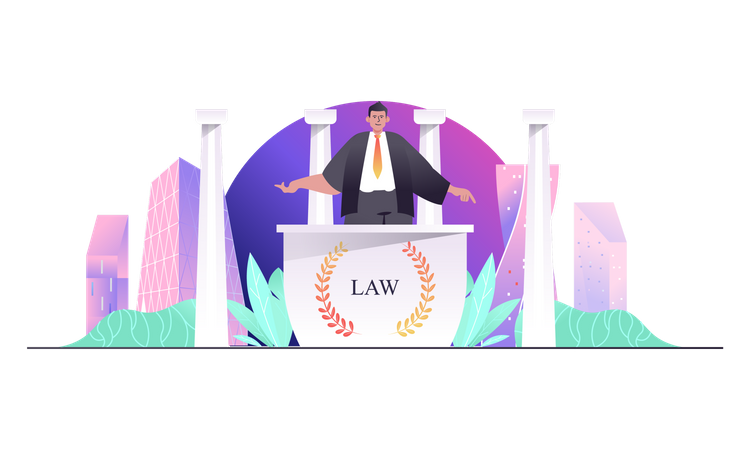 Law Office Illustration