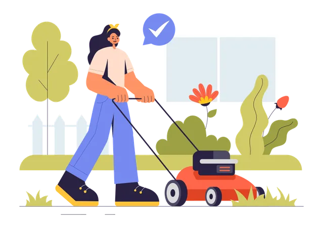 Lawn Mower  Illustration