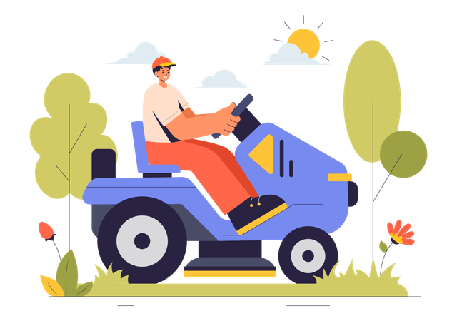 Lawn Mower  Illustration