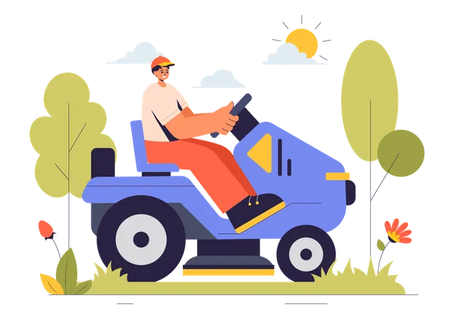 Lawn Mower  Illustration