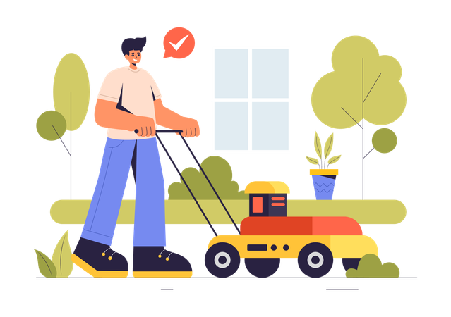 Lawn Mower  Illustration