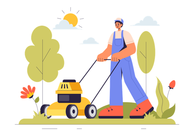 Lawn Mower  Illustration