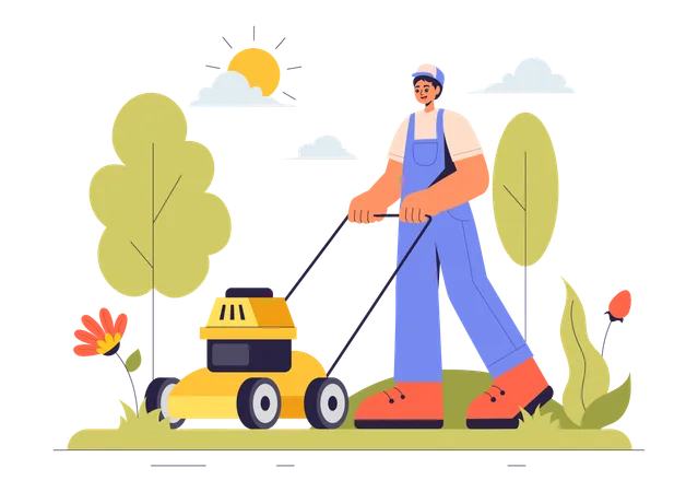 Lawn Mower  Illustration