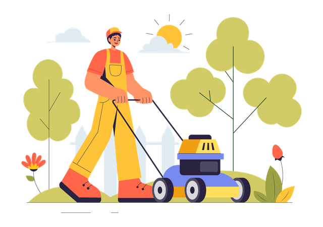 Lawn Mower  Illustration