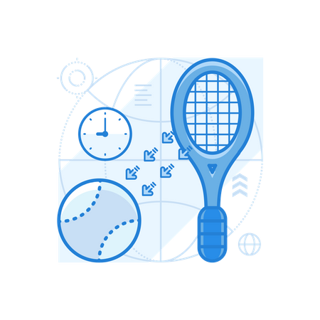 Lawn Tennis  Illustration