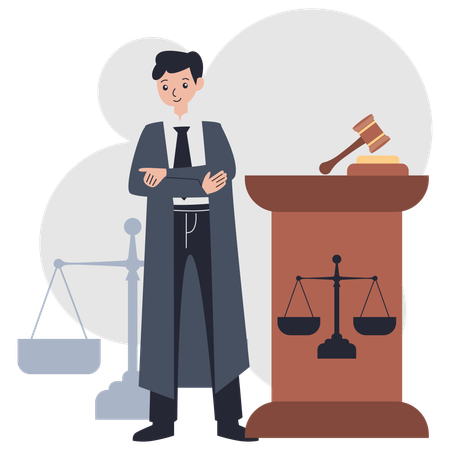 Lawyer in Suit  Illustration