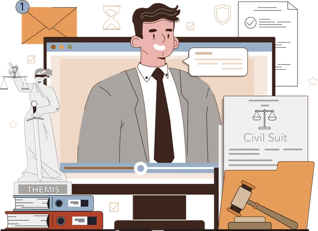 Lawyer needs justice  Illustration