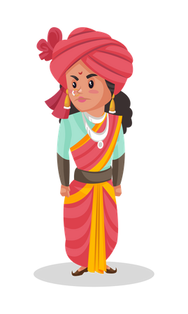 Laxmi Bai en colère  Illustration