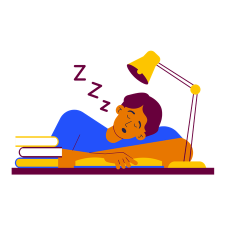 Lazy student  Illustration