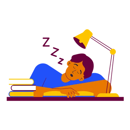 Lazy student  Illustration