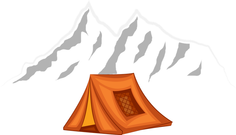 Le camping de montagne  Illustration