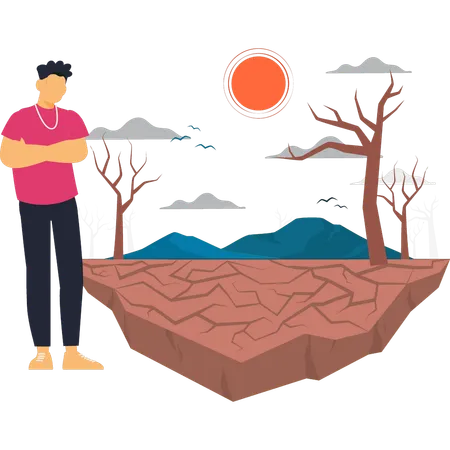 Le changement climatique provoque des sécheresses sur la Terre  Illustration