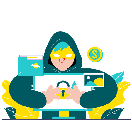 Le compte utilisateur a été piraté par un pirate informatique en ligne  Illustration