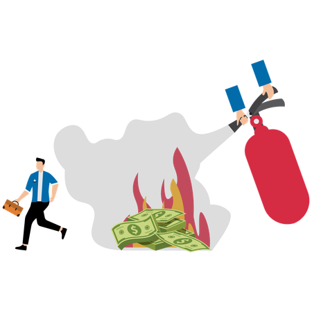 Le gouvernement apporte une aide d'urgence aux personnes en période de récession  Illustration