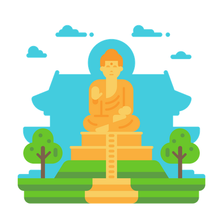 Le grand Bouddha  Illustration