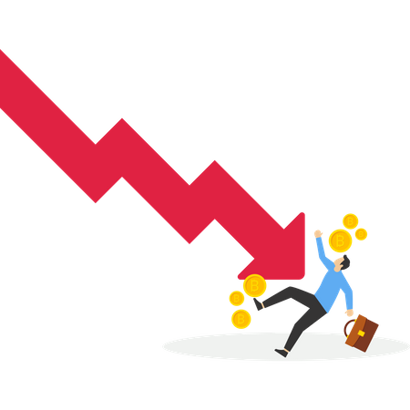 Le graphique Bitcoin a considérablement baissé  Illustration