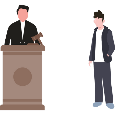 Le juge donne des ordres  Illustration