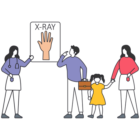 Le médecin parle d'un bilan de santé  Illustration