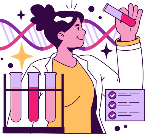 Le médecin teste la procédure de FIV  Illustration