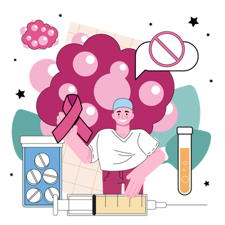 Le patient souffre d’un cancer  Illustration